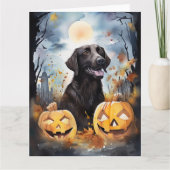 ハロウィーンノバスコシアとカボチャ怖い カード (正面)