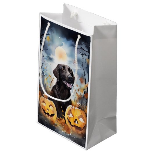 ハロウィーンノバスコシアとカボチャ怖い スモールペーパーバッグ (裏面アングル)