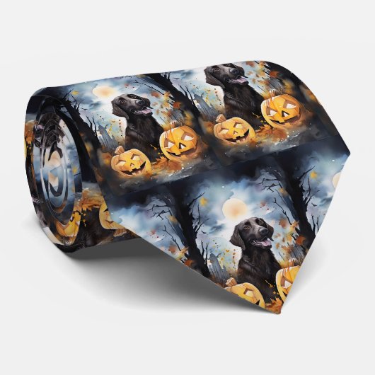 ハロウィーンノバスコシアとカボチャ怖い ネクタイ (ロール)