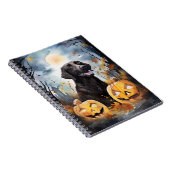 ハロウィーンノバスコシアとカボチャ怖い ノートブック (右側)