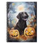 ハロウィーンノバスコシアとカボチャ怖い ノートブック (正面)