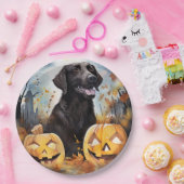 ハロウィーンノバスコシアとカボチャ怖い ペーパープレート (パーティー)