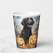 ハロウィーンノバスコシアとカボチャ怖い 紙コップ (裏面)