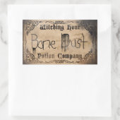 ハロウィーンノベルティボーンダストアンティーク 長方形シール (バッグ)