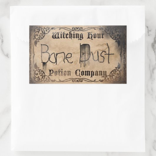 ハロウィーンノベルティボーンダストアンティーク 長方形シール (バッグ)