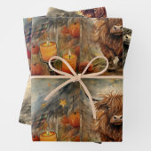 ハロウィーンハイランドコーウポートレートエフエメラ ラッピングペーパーシート (インサイチュ)