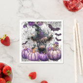 ハロウィーンハイランドコーウ紙ナプキンス スタンダードカクテルナプキン (インサイチュ)