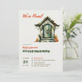 ハロウィーンハウスウォーミングモンスターディグスウォーター色 招待状 (スタンド正面)