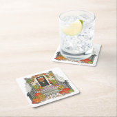 ハロウィーンハウスキャット スクエアペーパーコースター (インサイチュ)