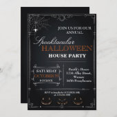 ハロウィーンハウスパーティの招待状 招待状 (正面/裏面)