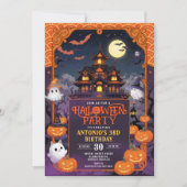 ハロウィーンハウスパーティーお祝い 招待状 (正面)