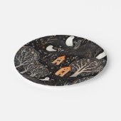 ハロウィーンハウス幽霊フォレスト ペーパープレート (アングル)