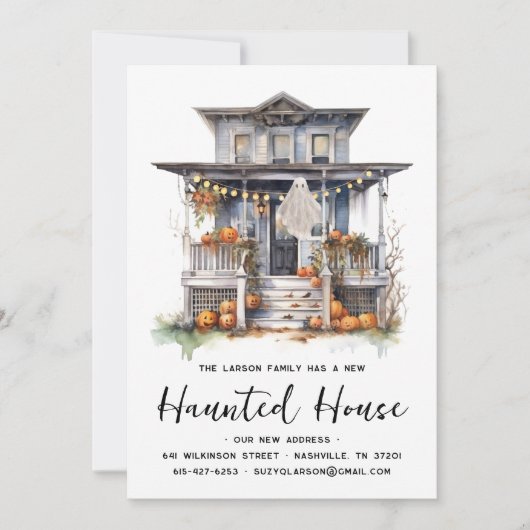 ハロウィーンハウス |玄関ドアの動きのお知らせ 案内状 (正面)