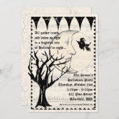 ハロウィーンハウントゴシックパーティの招待状 招待状 (正面/裏面)