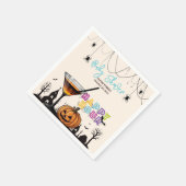 ハロウィーンハッピーアワーカボンプキンカクテルベビーシャワー スタンダードカクテルナプキン (角)