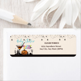 ハロウィーンハッピーアワーカボンプキンカクテルベビーシャワー ラベル