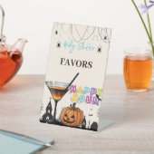 ハロウィーンハッピーアワーカボンプキンカクテルベビーシャワー 台座サイン (インサイチュ)