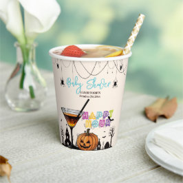 ハロウィーンハッピーアワーカボンプキンカクテルベビーシャワー 紙コップ