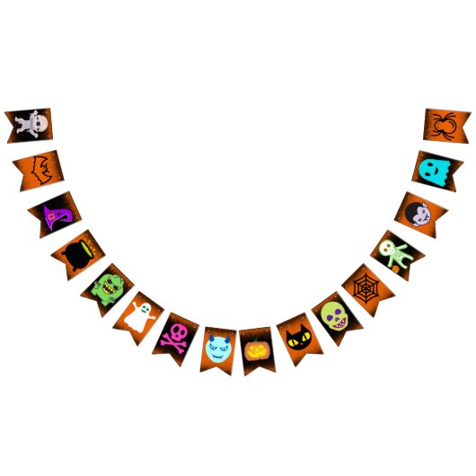 ハロウィーンハッピーハローウィンパーティー不気味おもしろいかわいい16 バンティングフラッグ (全)