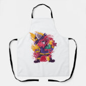 ハロウィーンハッピーハローウィン消防服 エプロン (正面)