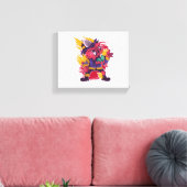 ハロウィーンハッピーハローウィン消防服 キャンバスプリント (インサイチュ (リビング))