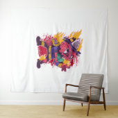 ハロウィーンハッピーハローウィン消防服 タペストリー (インサイチュ(横))