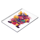 ハロウィーンハッピーハローウィン消防服 ノートブック (左側)