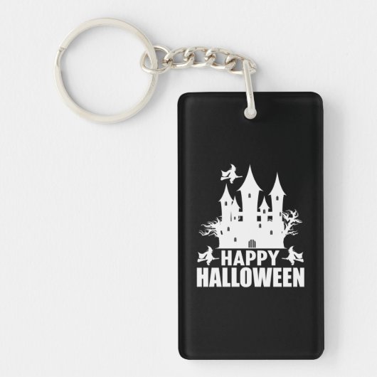 ハロウィーンハッピーハローウィン誕生日 キーホルダー (正面)