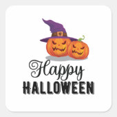 ハロウィーンハッピーハローウィン誕生日 スクエアシール (正面)