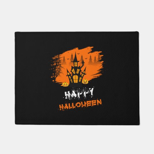 ハロウィーンハッピーハローウィン誕生日 ドアマット (正面)