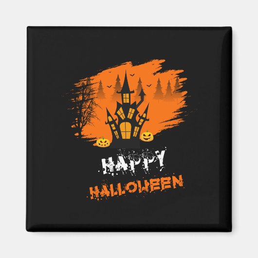 ハロウィーンハッピーハローウィン誕生日 マグネット (正面)