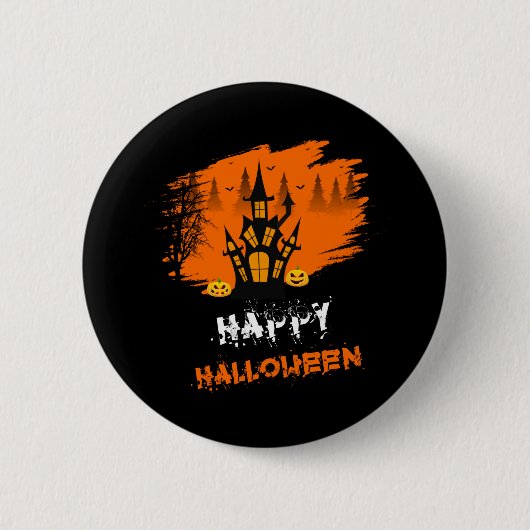 ハロウィーンハッピーハローウィン誕生日 缶バッジ (正面)