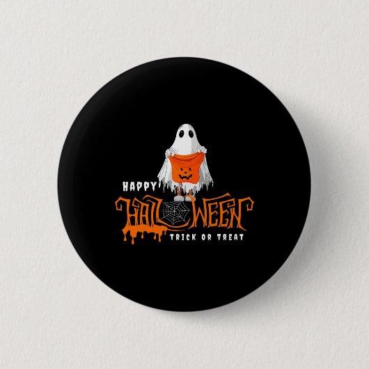 ハロウィーンハッピーハローウィン 缶バッジ (正面)