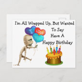 ハロウィーンハッピーバースデー ポストカード (正面/裏面)