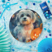 ハロウィーンハバニーズとカボチャ怖い ペーパープレート (パーティー)