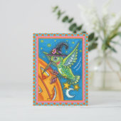 ハロウィーンハミングバード&ハロウィーンのカボチャのちょうちんウィムシーホリ シーズンポストカード (スタンド正面)