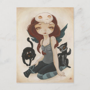 ハロウィーンハロウィンゴシック妖精のシャツのトリックとトレア ポストカード