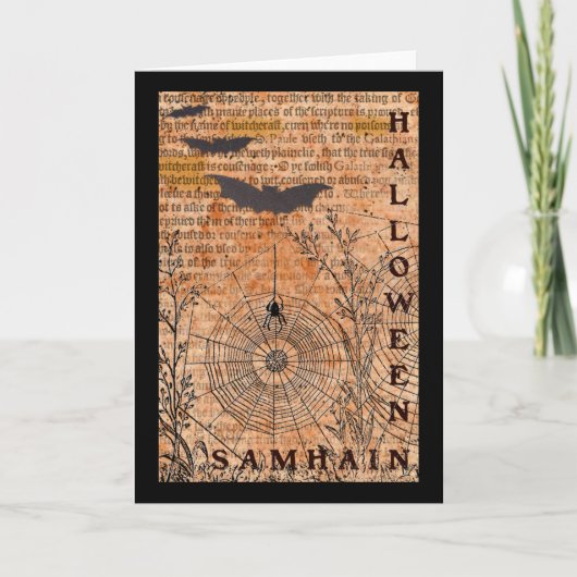 ハロウィーンハロウィンスパイダーウェブ カード (正面)