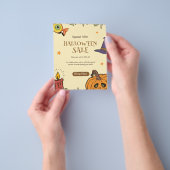 ハロウィーンハロウィンセールのチラシ,ハロウィーンナイト チラシ (手)