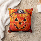 ハロウィーンハロウィーンのカボチャのちょうちんカボチャフローラ季節 クッション (ブランケット)