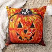 ハロウィーンハロウィーンのカボチャのちょうちんカボチャフローラ季節 クッション (ブランケット)