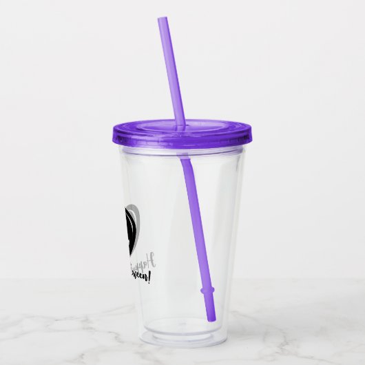 ハロウィーンハロウィーンのカボチャのちょうちんカボチャプリントカスタム アクリルタンブラー (左)