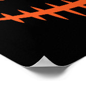 ハロウィーンハロウィーンのカボチャのちょうちんカボチャ縫い口 ポスター (角)