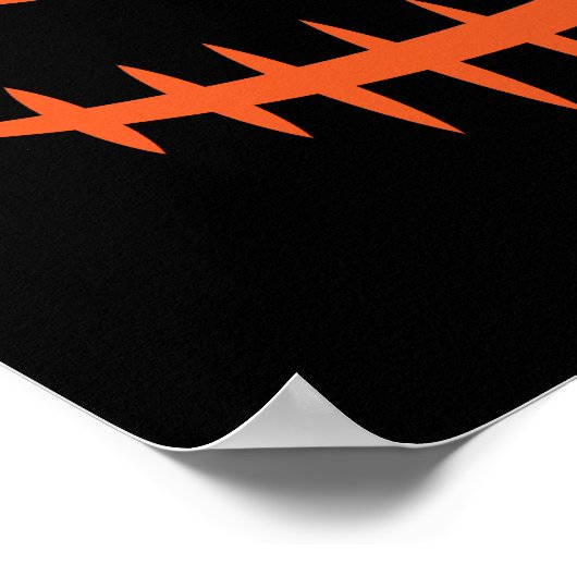 ハロウィーンハロウィーンのカボチャのちょうちんカボチャ縫い口 ポスター (角)