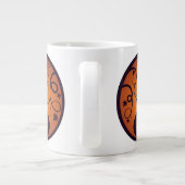 ハロウィーンハロウィーンのカボチャのちょうちんカボチャ顔とスパイダー ジャンボコーヒーマグカップ (裏面)