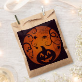ハロウィーンハロウィーンのカボチャのちょうちんカボチャ顔とスパイダー フェイバーバッグ (クリップ留めされた状態)