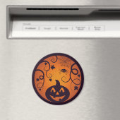 ハロウィーンハロウィーンのカボチャのちょうちんカボチャ顔とスパイダー マグネット (インサイチュ (食洗機))