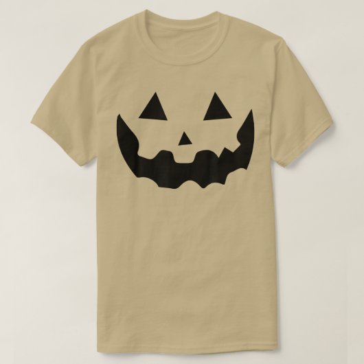 ハロウィーンハロウィーンのカボチャのちょうちんカボチャ顔タイプA 22 Tシャツ (デザイン正面)