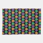 ハロウィーンハロウィーンのカボチャのちょうちんキャンディパイル キッチンタオル (横)