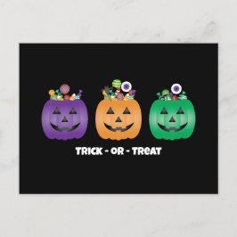 ハロウィーンハロウィーンのカボチャのちょうちんキャンディパイル ポストカード
